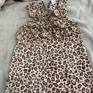 Gymboree Brown and Tan Animal Print Dress